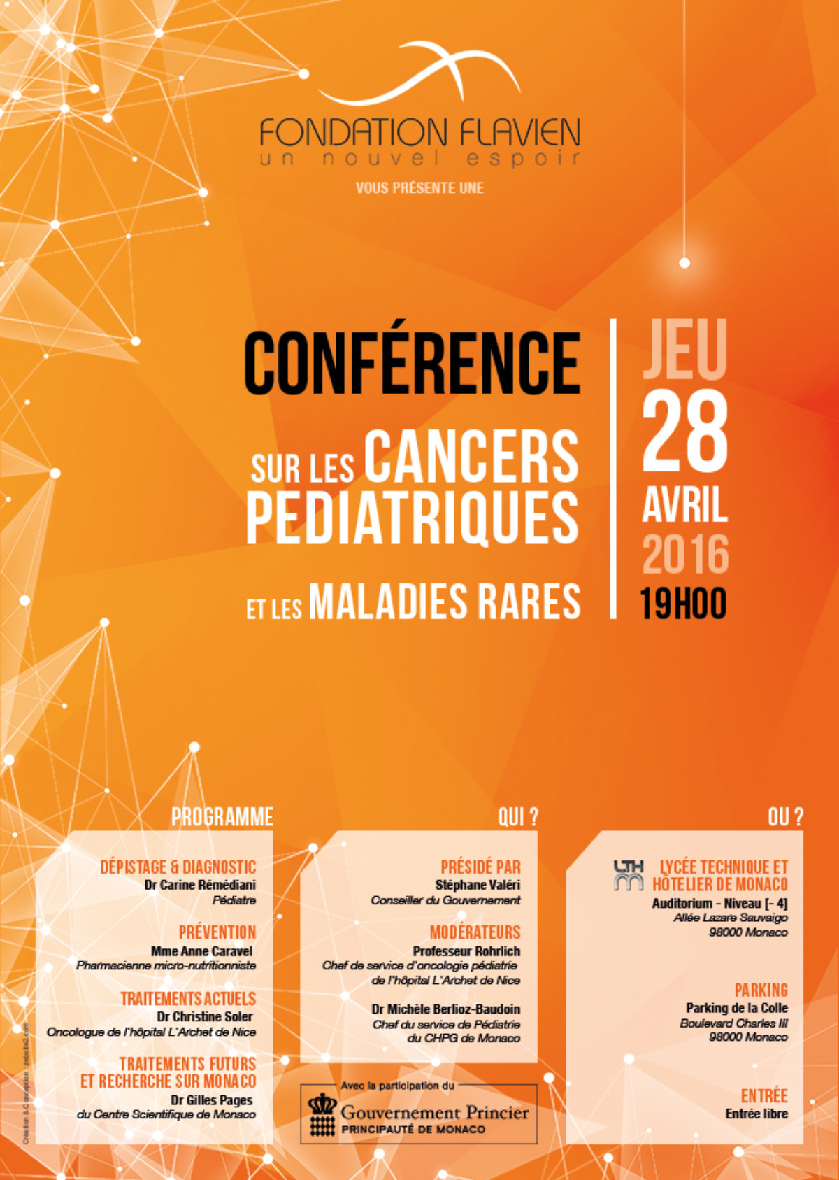 Conférence sur les cancers pédiatriques 2016